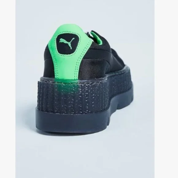 Puma Women's Black and Green Platform Sneakers - Picture 6 of 6